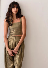 Load image into Gallery viewer, METALLIC LINEN TANK