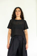 Load image into Gallery viewer, JULIETTE TOP IN BLACK EYELET