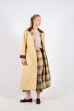 Load image into Gallery viewer, THE MARFA DUSTER: FLAX LINEN + YELLOW PLAID LINEN