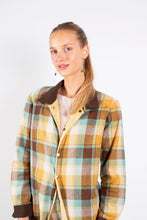 Load image into Gallery viewer, THE MARFA DUSTER: FLAX LINEN + YELLOW PLAID LINEN