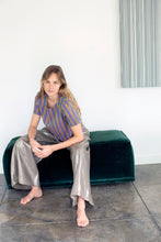 Load image into Gallery viewer, THE LUCILLE PANT IN PEWTER METALLIC LINEN *NEW FABRIC*